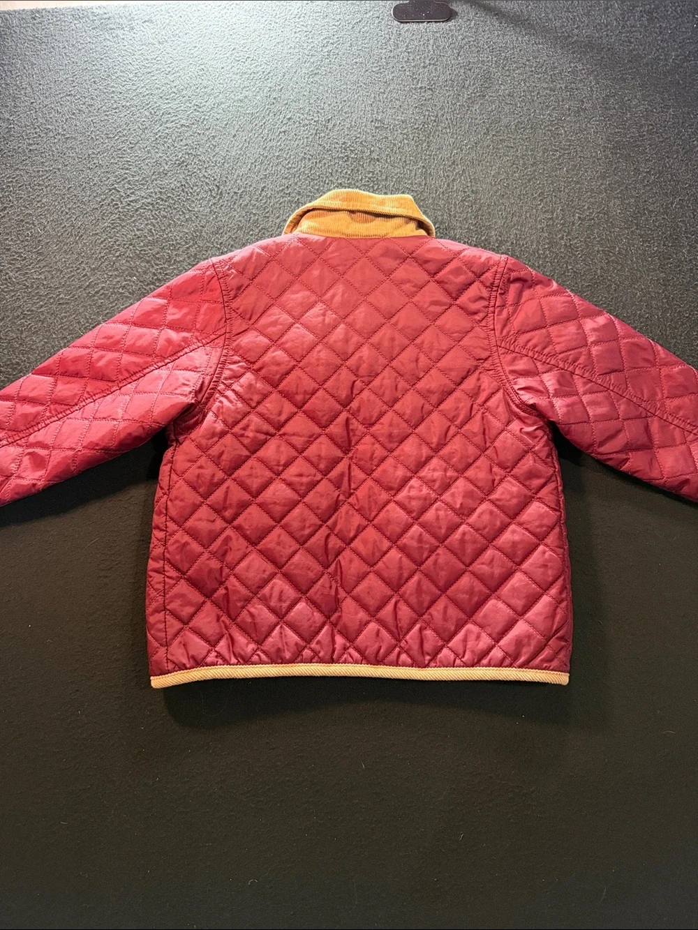 Gymboree Quilted barn jacket Burgundy Jacket with Contrast Trim